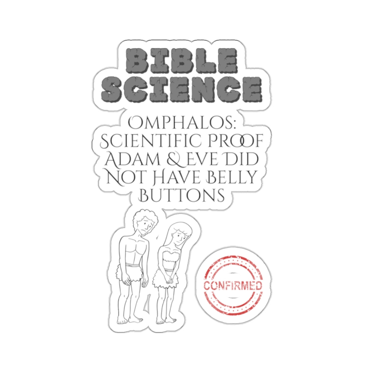 The Great Belly Button Debate Sticker, Atheist Sticker, Agnostic Sticker, Science Sticker, Skeptic Sticker
