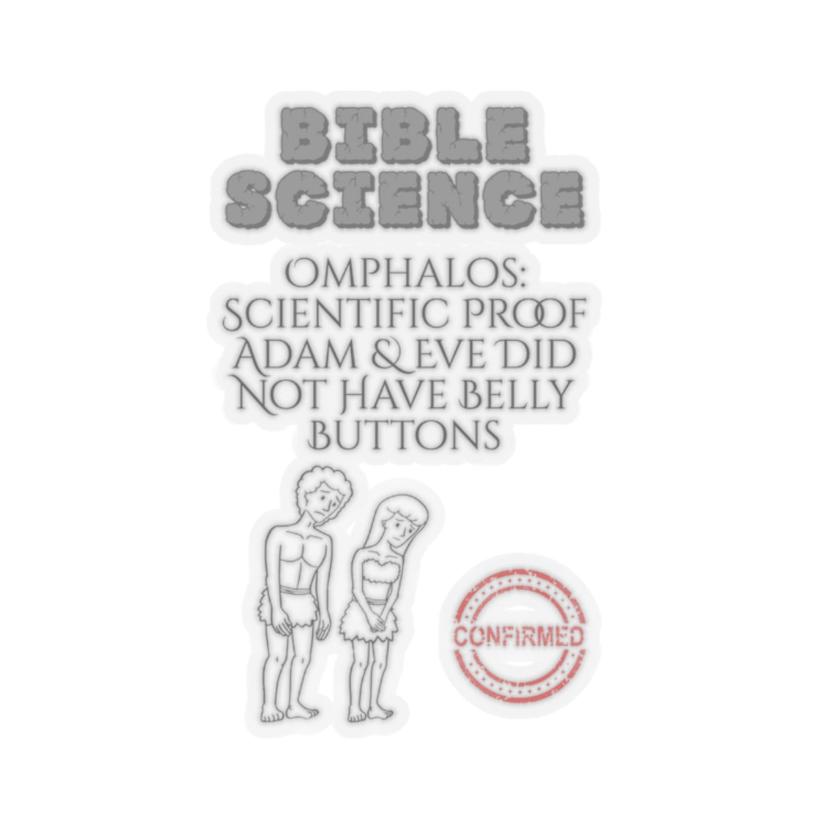 The Great Belly Button Debate Sticker, Atheist Sticker, Agnostic Sticker, Science Sticker, Skeptic Sticker