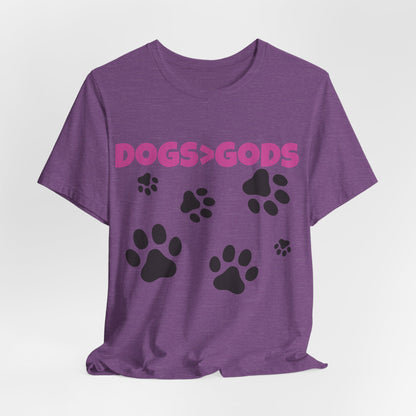 Dogs are Greater Than Gods, PK Atheist Shirt, Anti Religion, Satire, Parody
