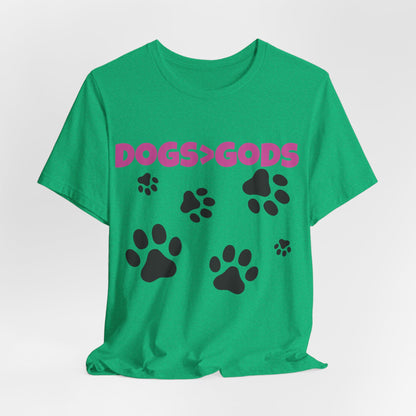 Dogs are Greater Than Gods, PK Atheist Shirt, Anti Religion, Satire, Parody