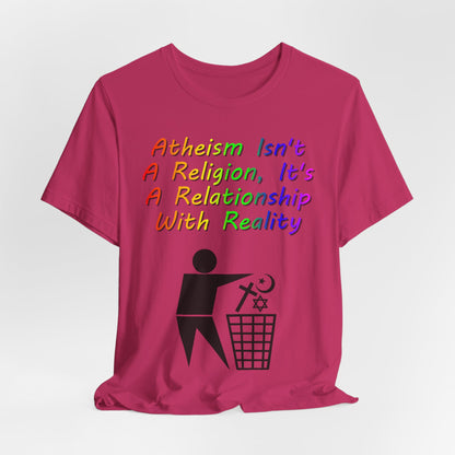 It's Not A Religion, It's A Relationship, Atheist Shirt, Anti Religion, Satire, Parody, Funny Gift, Science Shirt