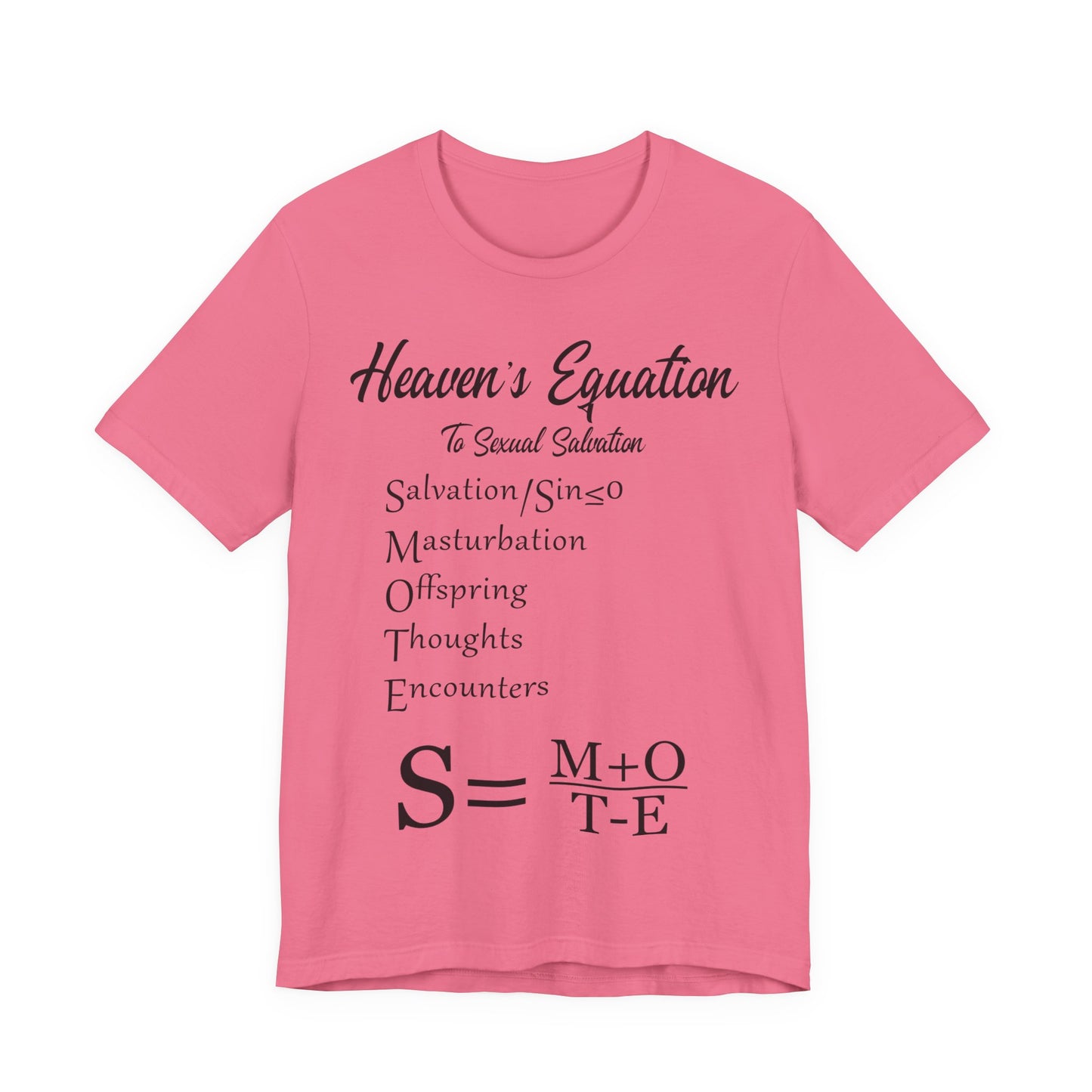 Heaven's Equation: Divine Math, Atheist Shirt, Anti Religion, Satire, Parody, Funny Gift, Science Shirt