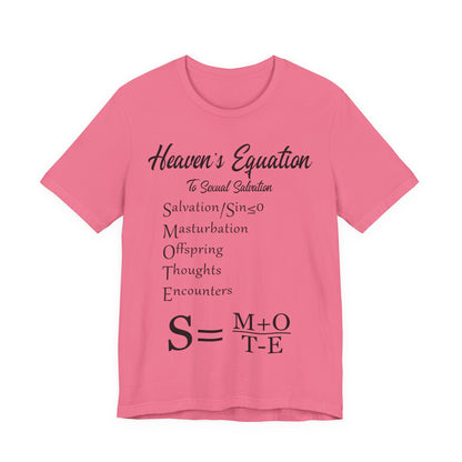 Heaven's Equation: Divine Math, Atheist Shirt, Anti Religion, Satire, Parody, Funny Gift, Science Shirt