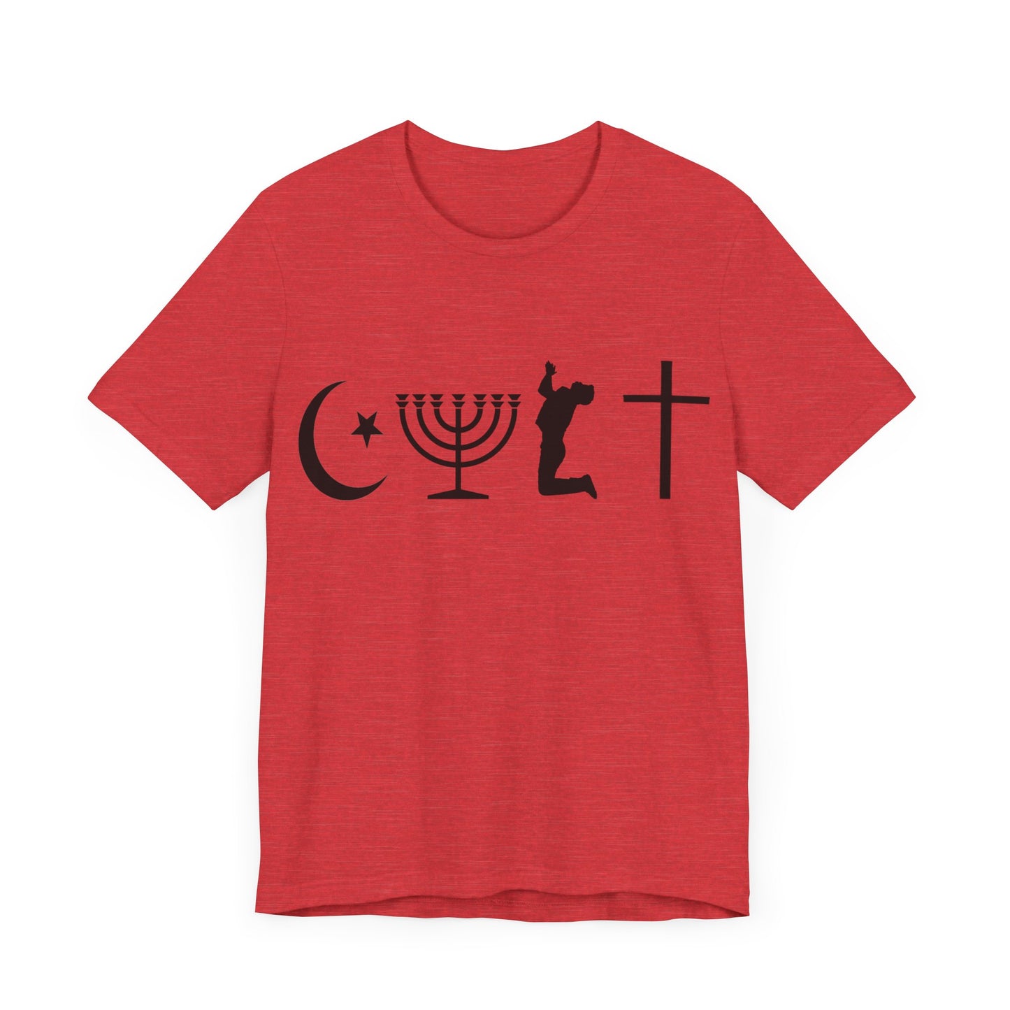 Cult Typography Shirt... Atheist Shirt, Anti Religion, Satire, Parody, Funny Gift, Science Shirt, Agnostic Shirt