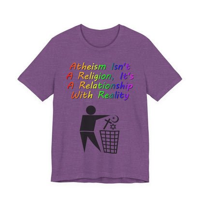 It's Not A Religion, It's A Relationship, Atheist Shirt, Anti Religion, Satire, Parody, Funny Gift, Science Shirt