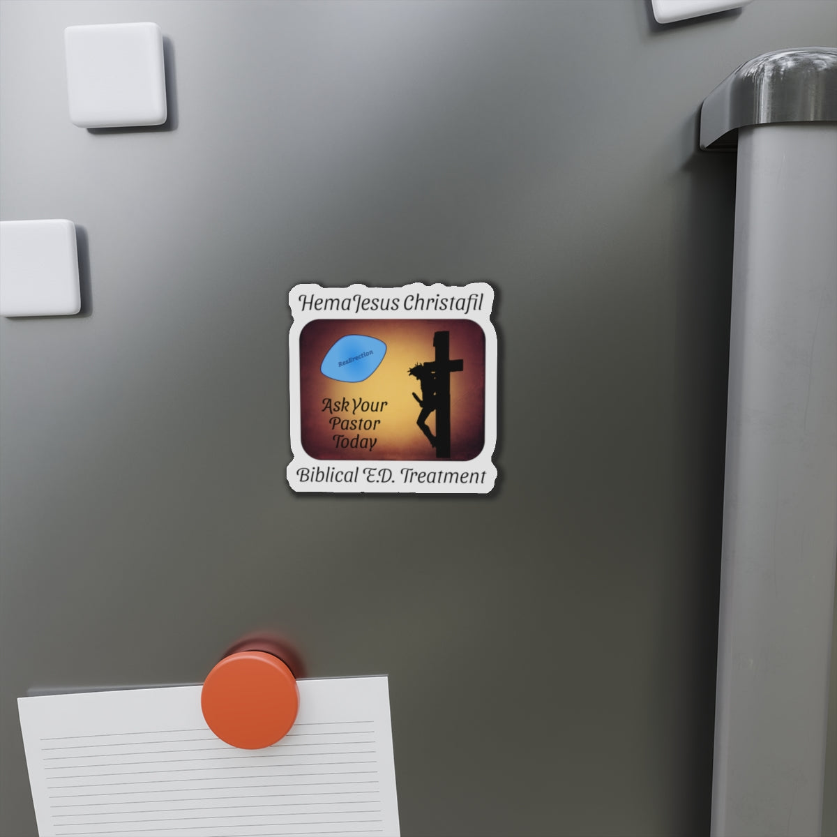 HemaJesus Christafil Magnet, Atheist Gift, Agnostic Gift, Science Gift, Anti Religion Gift, Parody Gift