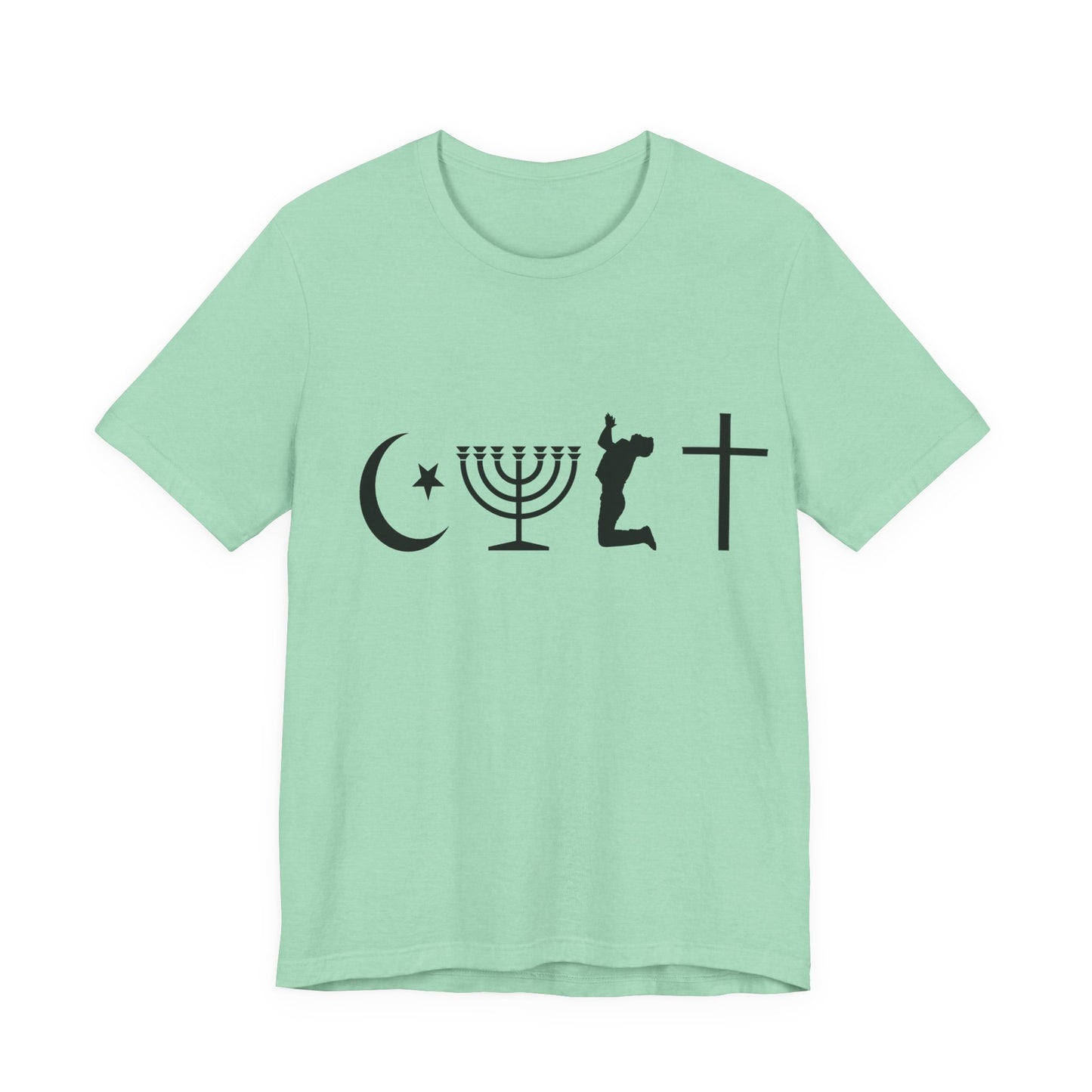 Cult Typography Shirt... Atheist Shirt, Anti Religion, Satire, Parody, Funny Gift, Science Shirt, Agnostic Shirt