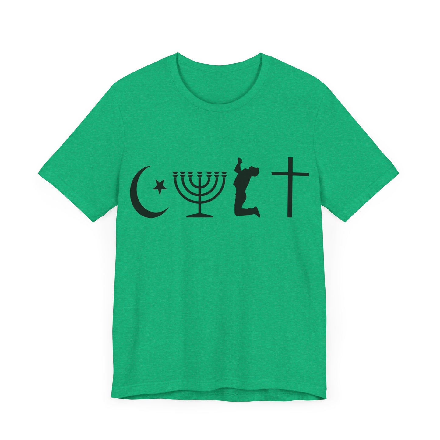 Cult Typography Shirt... Atheist Shirt, Anti Religion, Satire, Parody, Funny Gift, Science Shirt, Agnostic Shirt