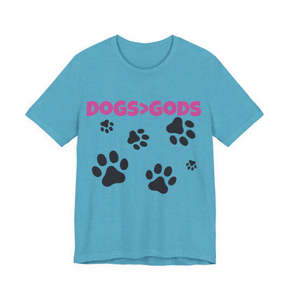 Dogs are Greater Than Gods, PK Atheist Shirt, Anti Religion, Satire, Parody