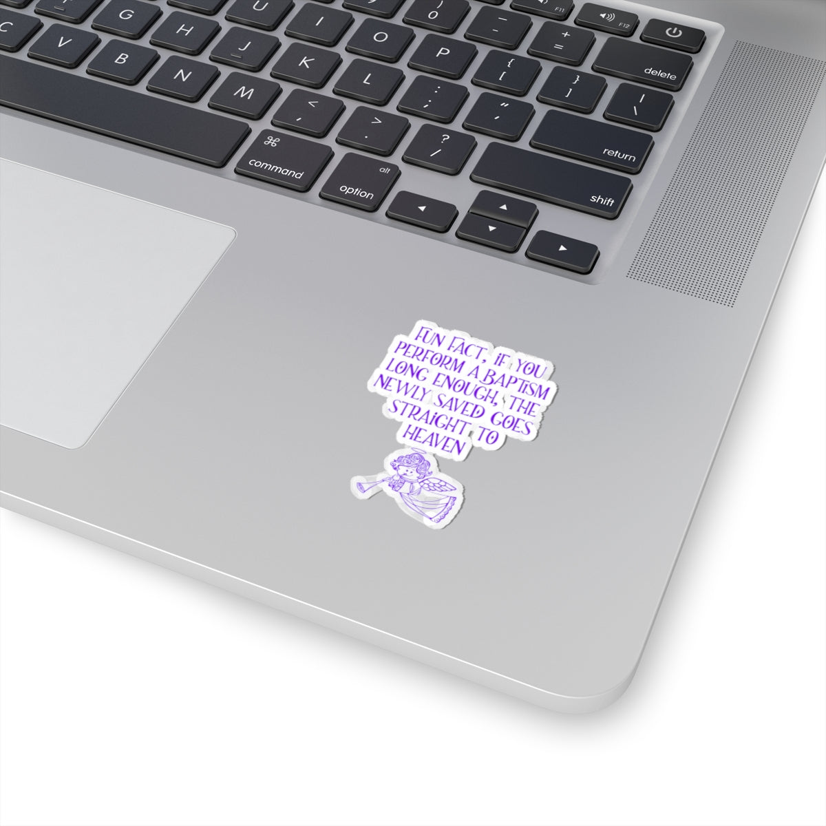 Fun Facts About Baptism Purple Sticker, Atheist Sticker, Agnostic Sticker, Science Sticker, Skeptic Sticker