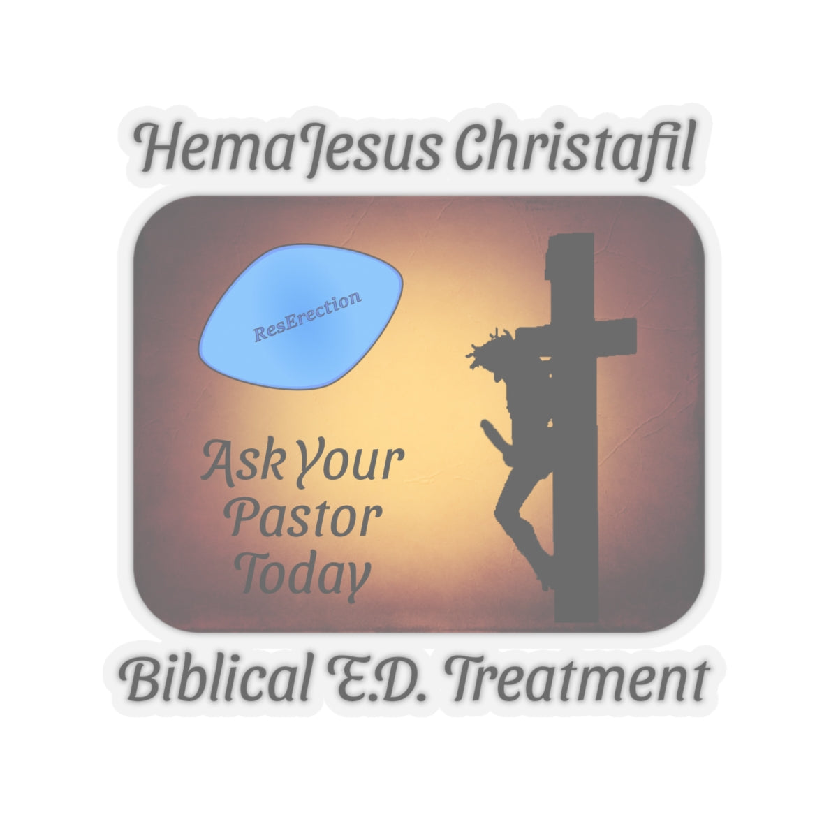 HemaJesus Christafil Sticker, Atheist Sticker, Agnostic Sticker, Science Sticker, Skeptic Sticker, Anti Religion