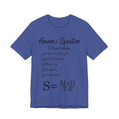 Heaven's Equation: Divine Math, Atheist Shirt, Anti Religion, Satire, Parody, Funny Gift, Science Shirt