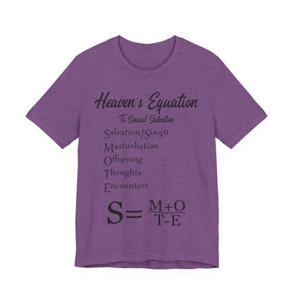 Heaven's Equation: Divine Math, Atheist Shirt, Anti Religion, Satire, Parody, Funny Gift, Science Shirt
