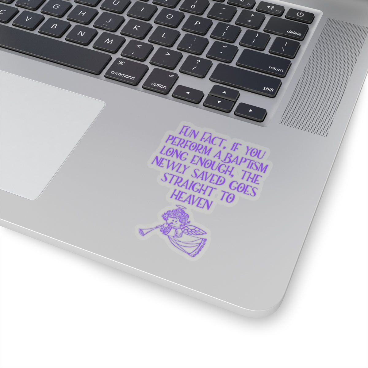 Fun Facts About Baptism Purple Sticker, Atheist Sticker, Agnostic Sticker, Science Sticker, Skeptic Sticker