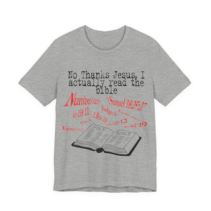No Thanks Jesus, Atheist Shirt, Anti Religion, Satire, Parody, Funny Gift, Science Shirt