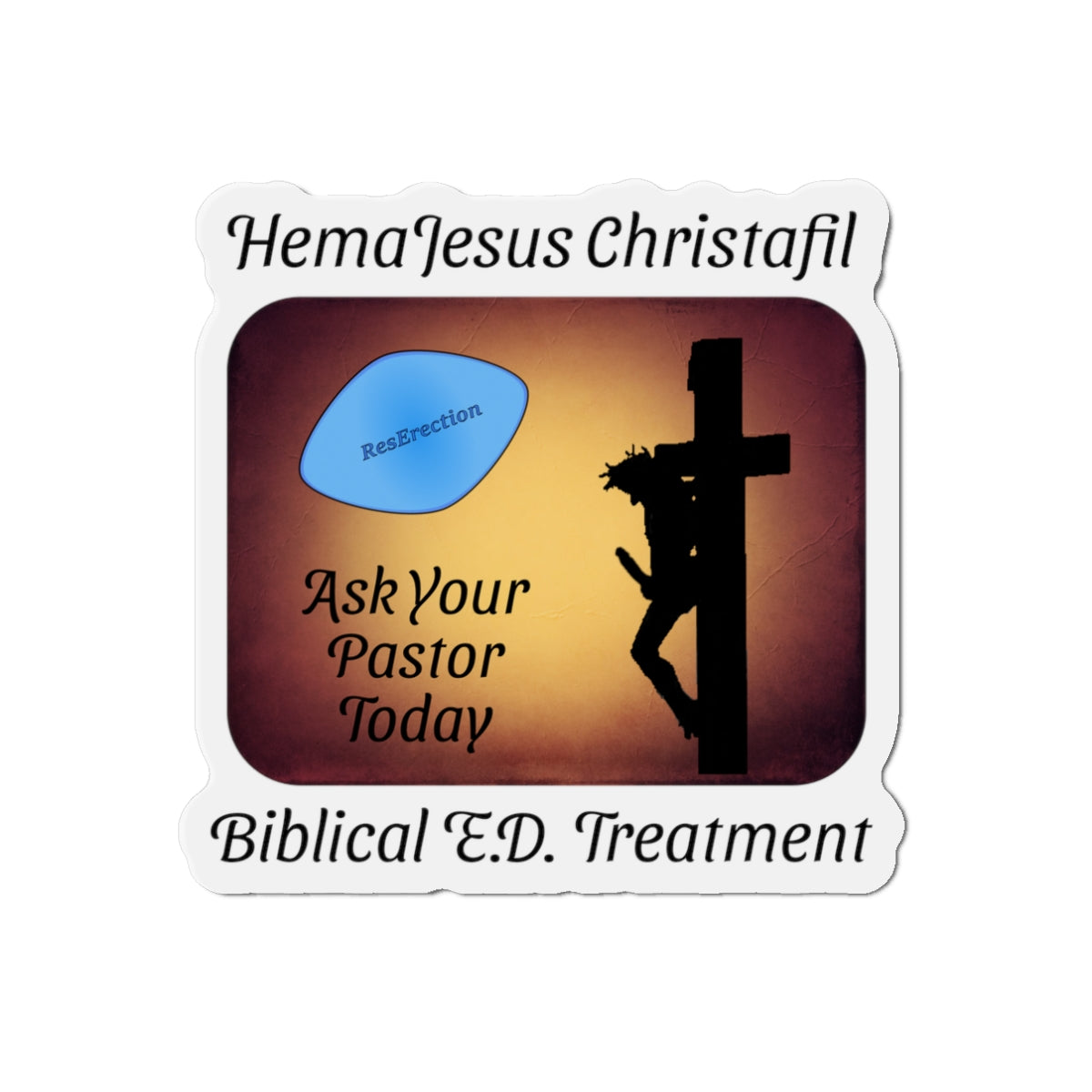 HemaJesus Christafil Magnet, Atheist Gift, Agnostic Gift, Science Gift, Anti Religion Gift, Parody Gift