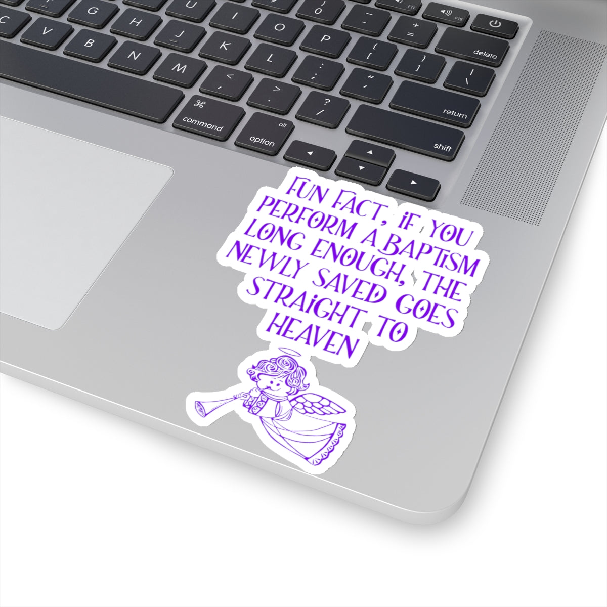 Fun Facts About Baptism Purple Sticker, Atheist Sticker, Agnostic Sticker, Science Sticker, Skeptic Sticker