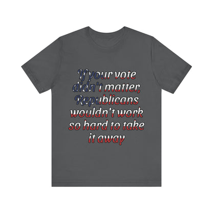 Voting Matters, Political Shirt, Activism Shirt, Liberal Shirt, Science Shirt, Atheist Shirt, Feminism, Trans Rights, LGBTQ Rights