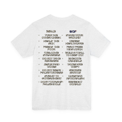 American Jesus VS Biblical Jesus, Let The Battle Begin... Anti Republican, Satire, Parody, Funny Gift, Science Shirt, Agnostic Shirt