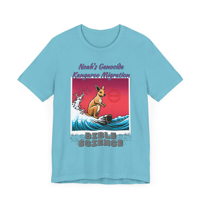 Bible Science: The Great Kangaroo Migration of Noah's Genocide, Atheist Shirt, Anti Religion, Satire, Parody