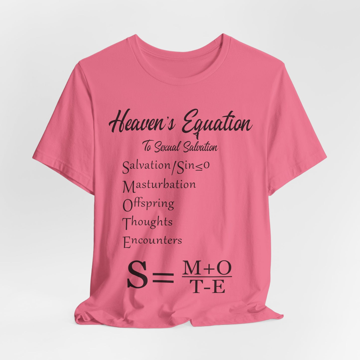 Heaven's Equation: Divine Math, Atheist Shirt, Anti Religion, Satire, Parody, Funny Gift, Science Shirt