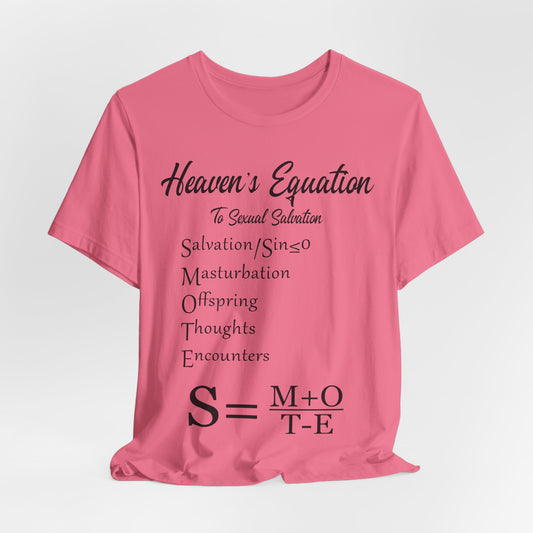 Heaven's Equation: Divine Math, Atheist Shirt, Anti Religion, Satire, Parody, Funny Gift, Science Shirt