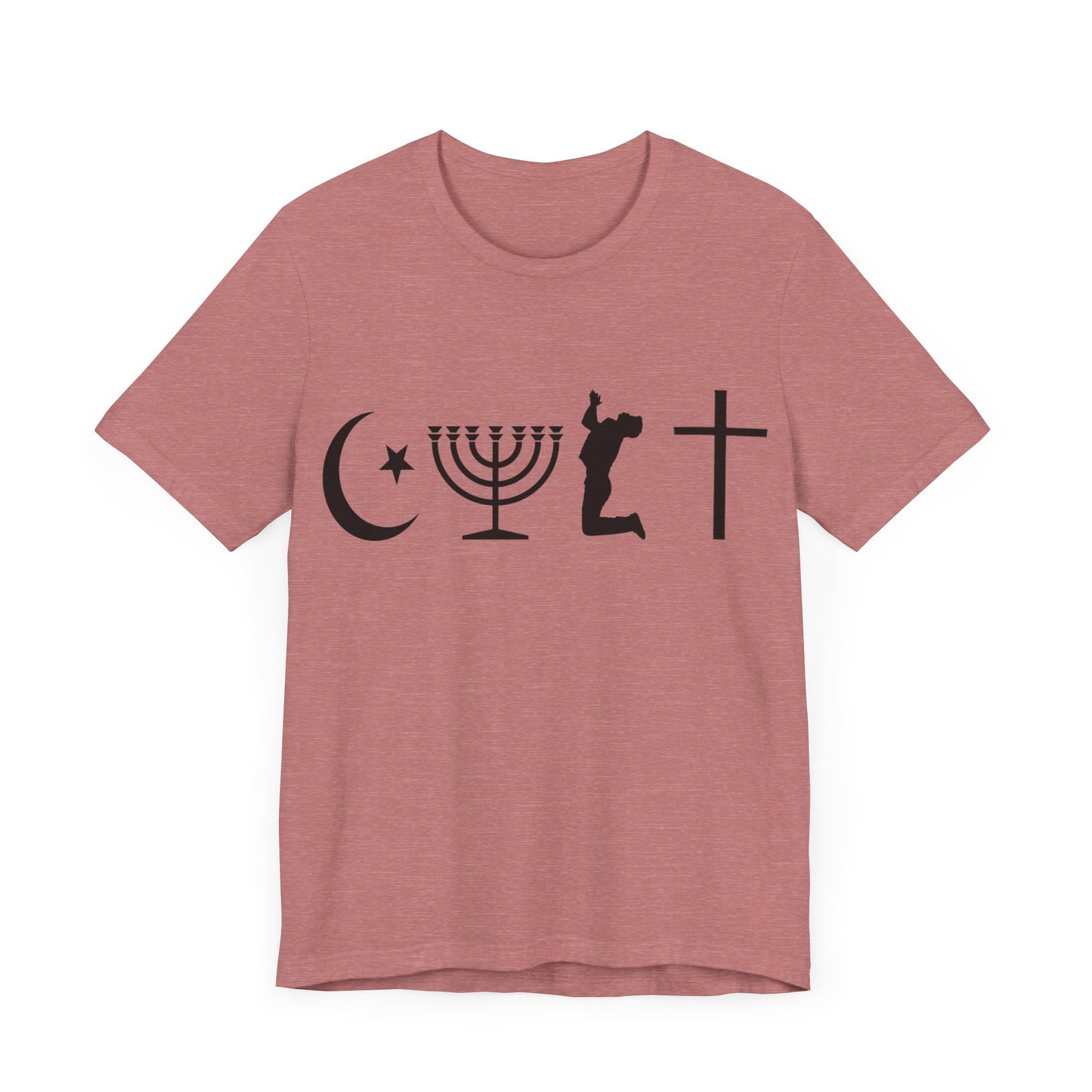 Cult Typography Shirt... Atheist Shirt, Anti Religion, Satire, Parody, Funny Gift, Science Shirt, Agnostic Shirt