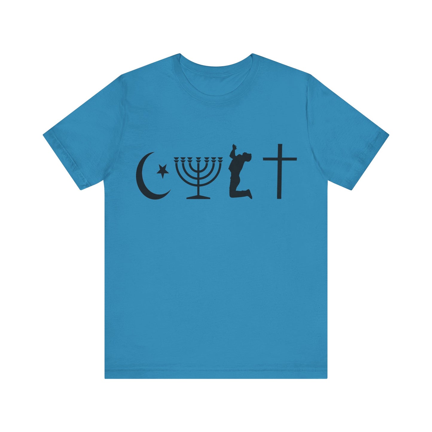 Cult Typography Shirt... Atheist Shirt, Anti Religion, Satire, Parody, Funny Gift, Science Shirt, Agnostic Shirt