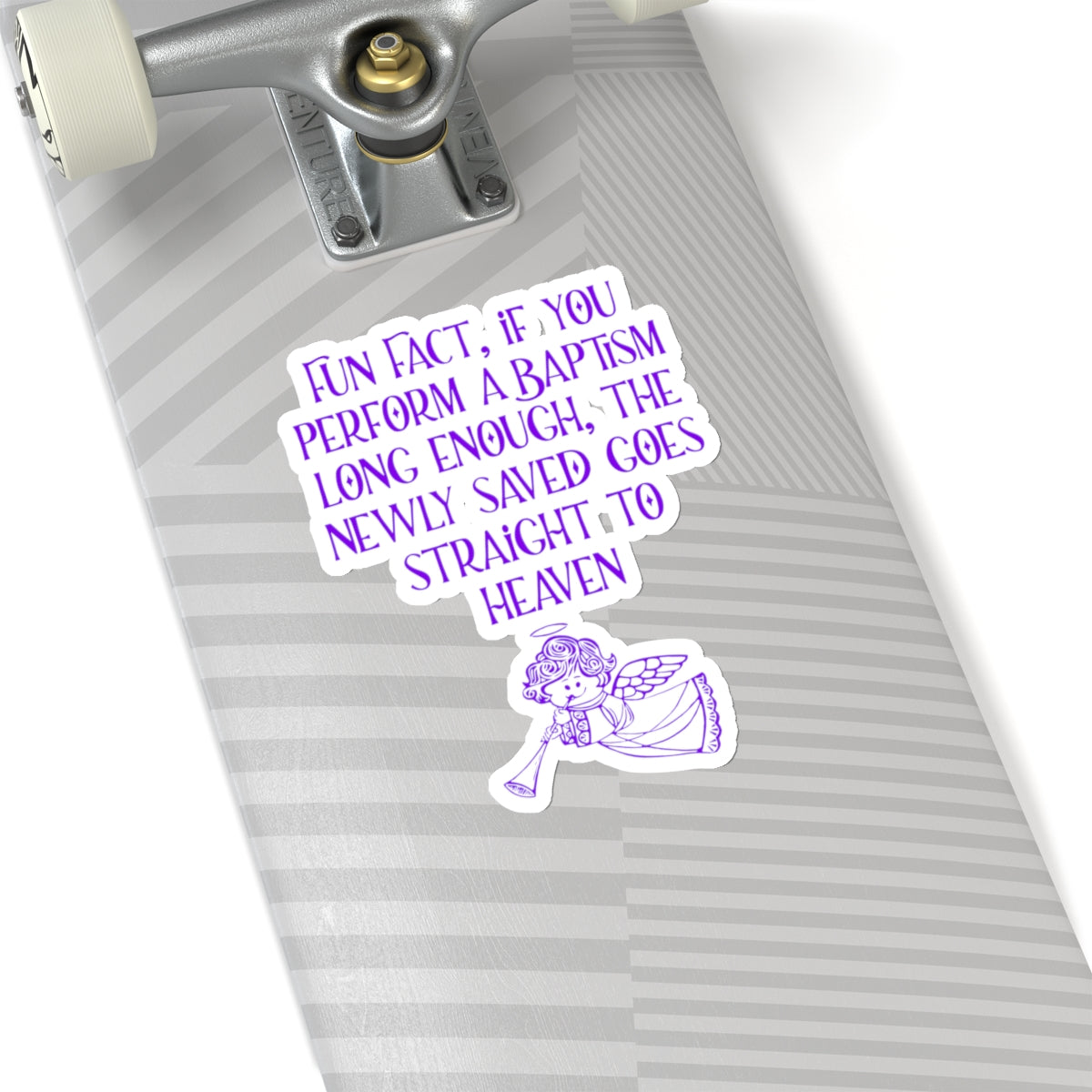 Fun Facts About Baptism Purple Sticker, Atheist Sticker, Agnostic Sticker, Science Sticker, Skeptic Sticker