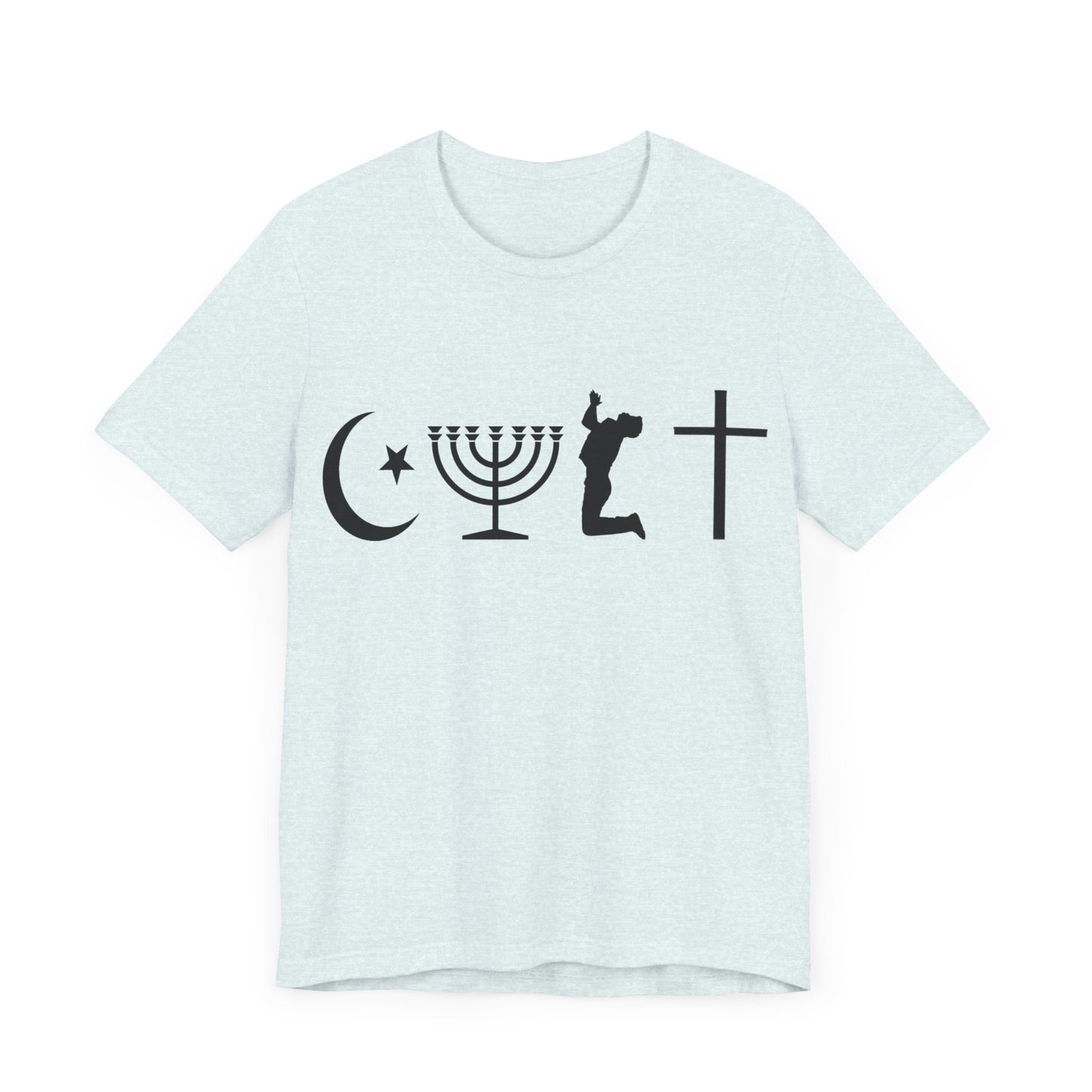 Cult Typography Shirt... Atheist Shirt, Anti Religion, Satire, Parody, Funny Gift, Science Shirt, Agnostic Shirt