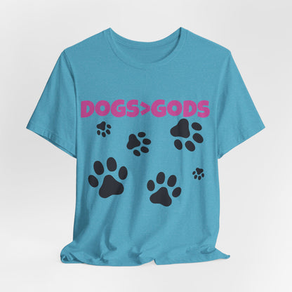 Dogs are Greater Than Gods, PK Atheist Shirt, Anti Religion, Satire, Parody