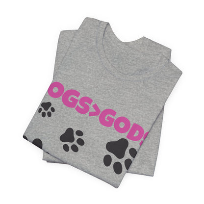 Dogs are Greater Than Gods, PK Atheist Shirt, Anti Religion, Satire, Parody
