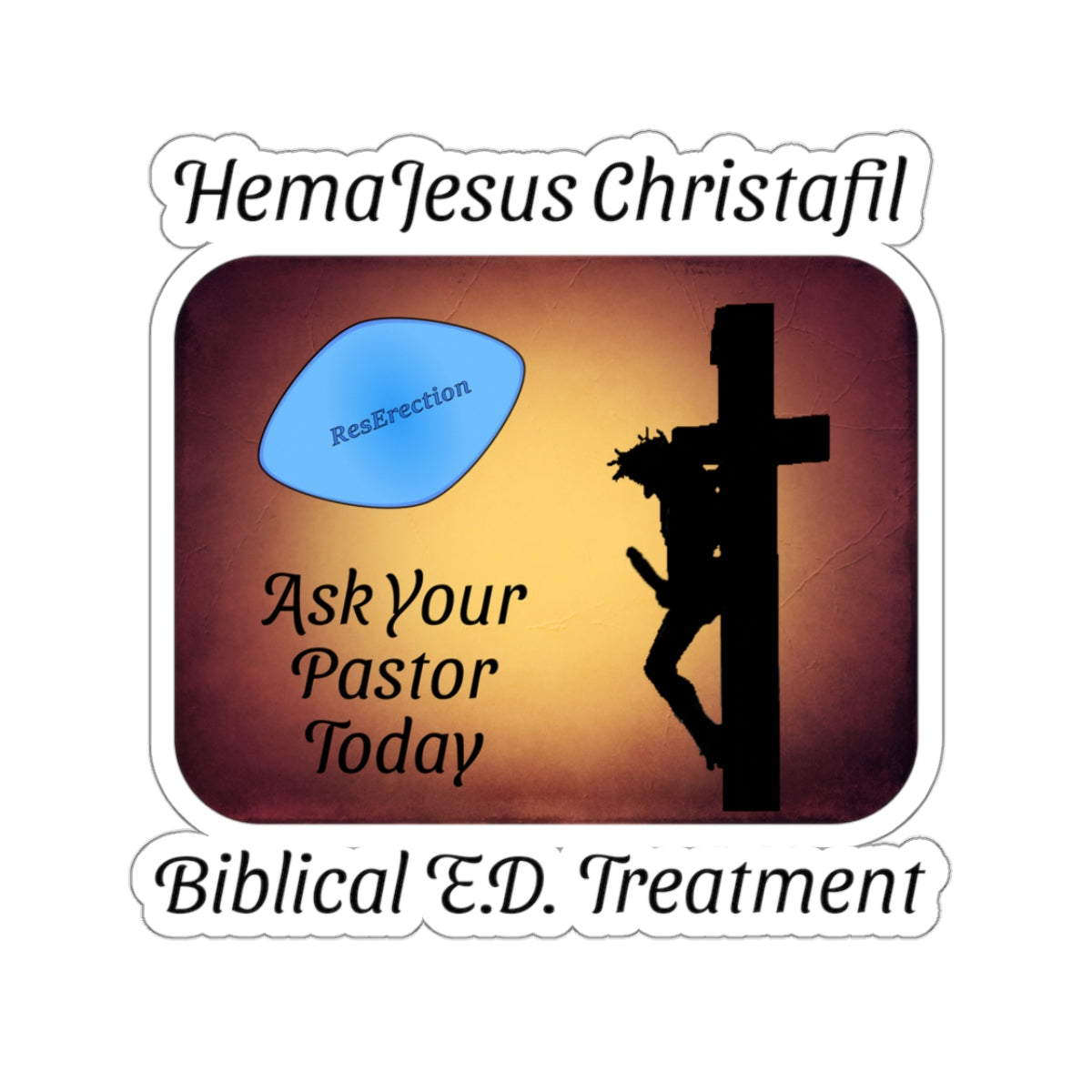 HemaJesus Christafil Sticker, Atheist Sticker, Agnostic Sticker, Science Sticker, Skeptic Sticker, Anti Religion