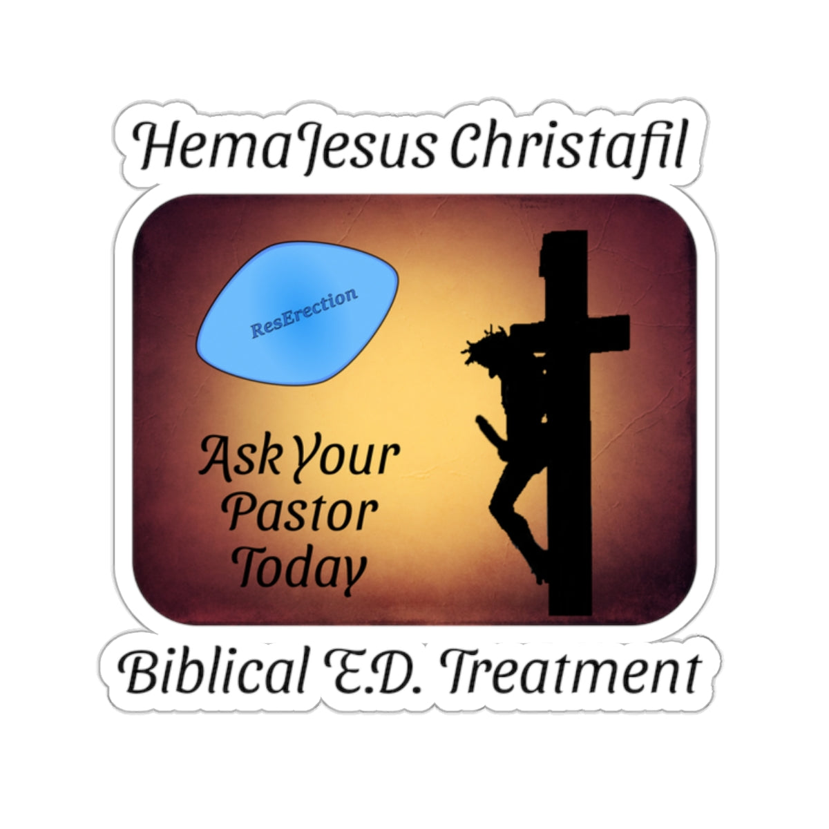 HemaJesus Christafil Sticker, Atheist Sticker, Agnostic Sticker, Science Sticker, Skeptic Sticker, Anti Religion