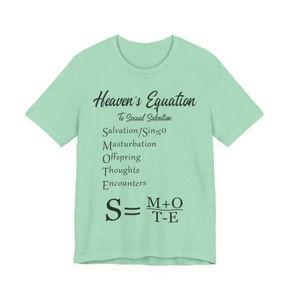Heaven's Equation: Divine Math, Atheist Shirt, Anti Religion, Satire, Parody, Funny Gift, Science Shirt