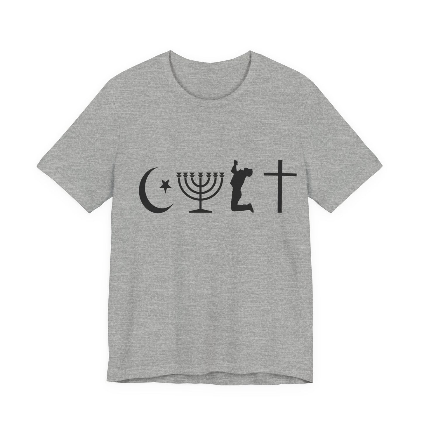 Cult Typography Shirt... Atheist Shirt, Anti Religion, Satire, Parody, Funny Gift, Science Shirt, Agnostic Shirt