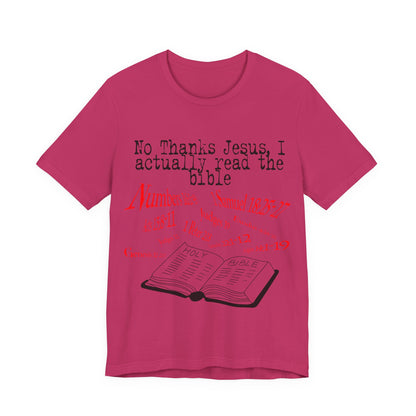No Thanks Jesus, Atheist Shirt, Anti Religion, Satire, Parody, Funny Gift, Science Shirt