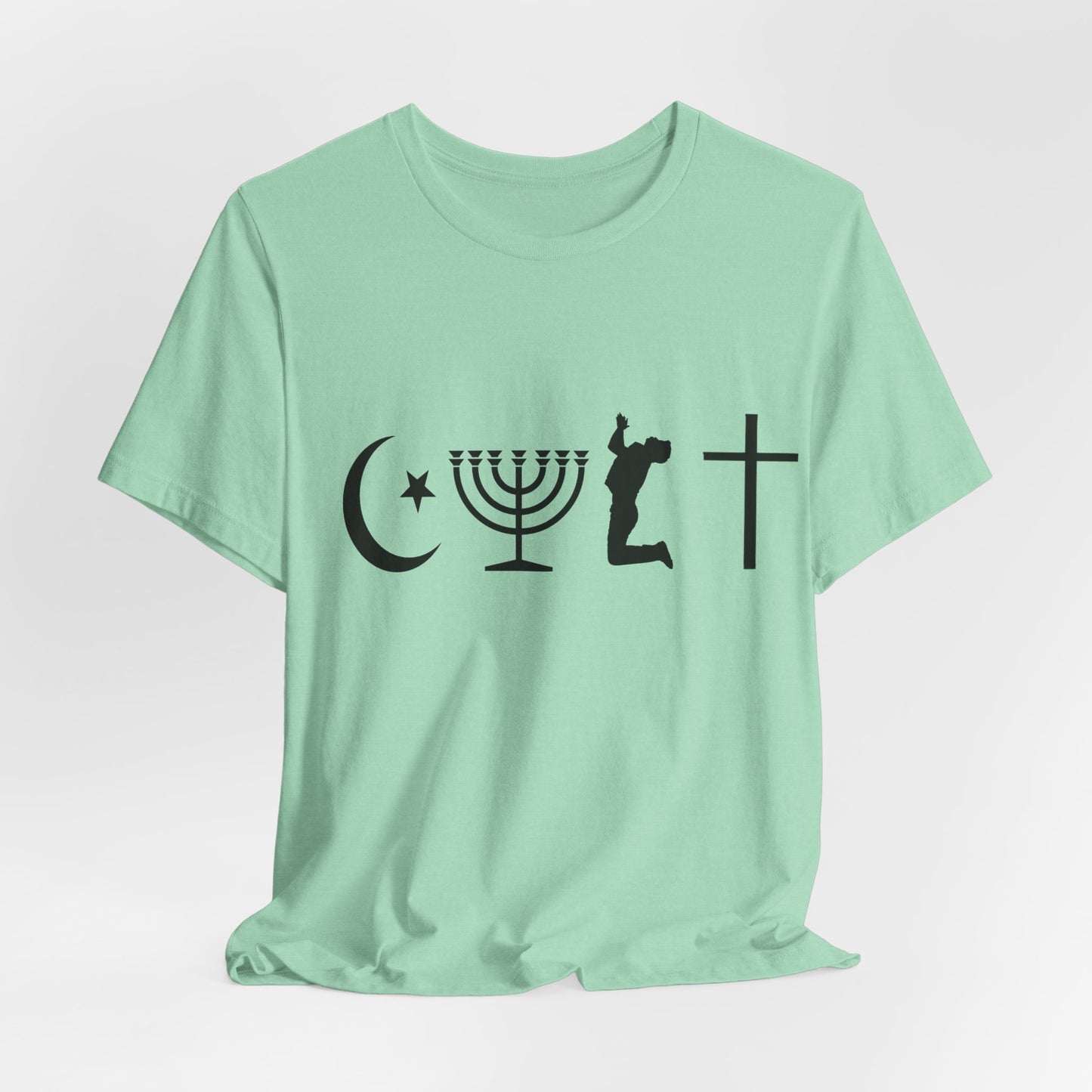 Cult Typography Shirt... Atheist Shirt, Anti Religion, Satire, Parody, Funny Gift, Science Shirt, Agnostic Shirt