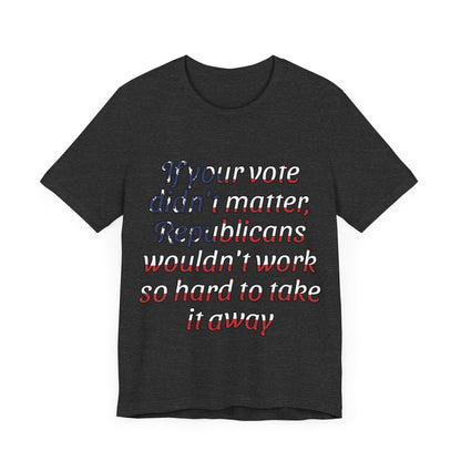 Voting Matters, Political Shirt, Activism Shirt, Liberal Shirt, Science Shirt, Atheist Shirt, Feminism, Trans Rights, LGBTQ Rights