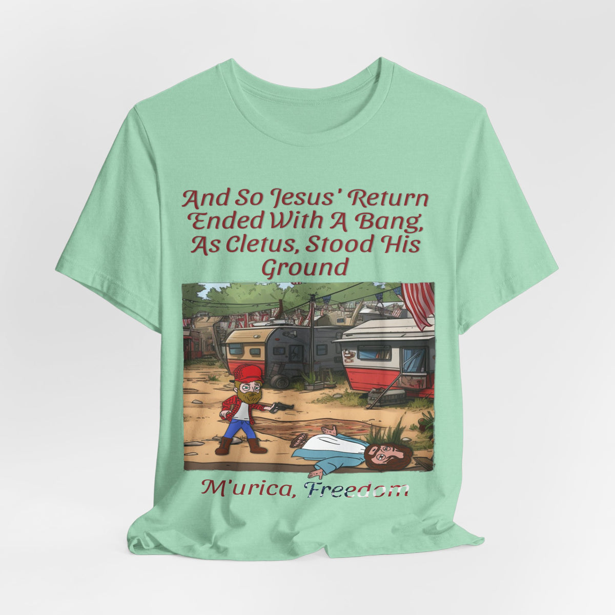 Stand Your Ground With Jesus Shirt... Atheist Shirt, Anti Religion, Satire, Parody, Funny Gift, Science Shirt, Agnostic Shirt