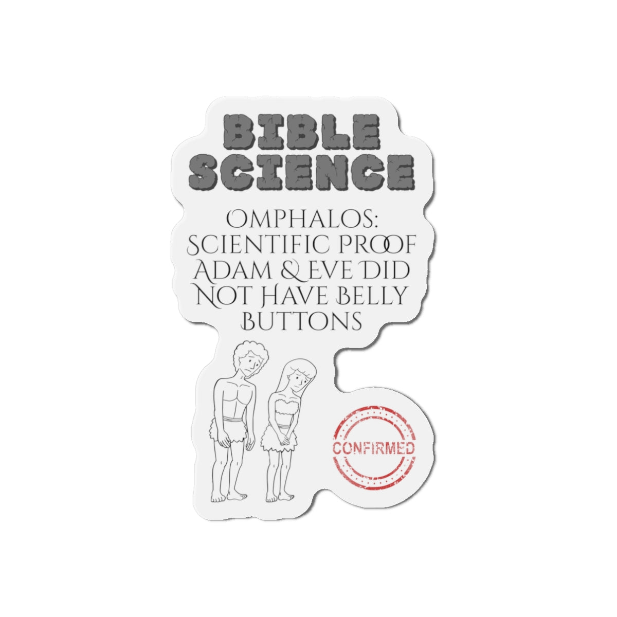 The Great Belly Button Debate Magnet, Atheist Gift, Agnostic Gift, Science Gift, Anti Religion Gift, Parody