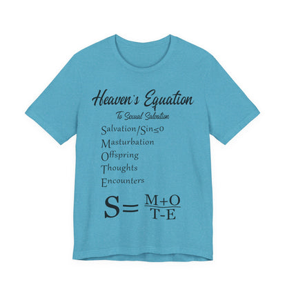 Heaven's Equation: Divine Math, Atheist Shirt, Anti Religion, Satire, Parody, Funny Gift, Science Shirt