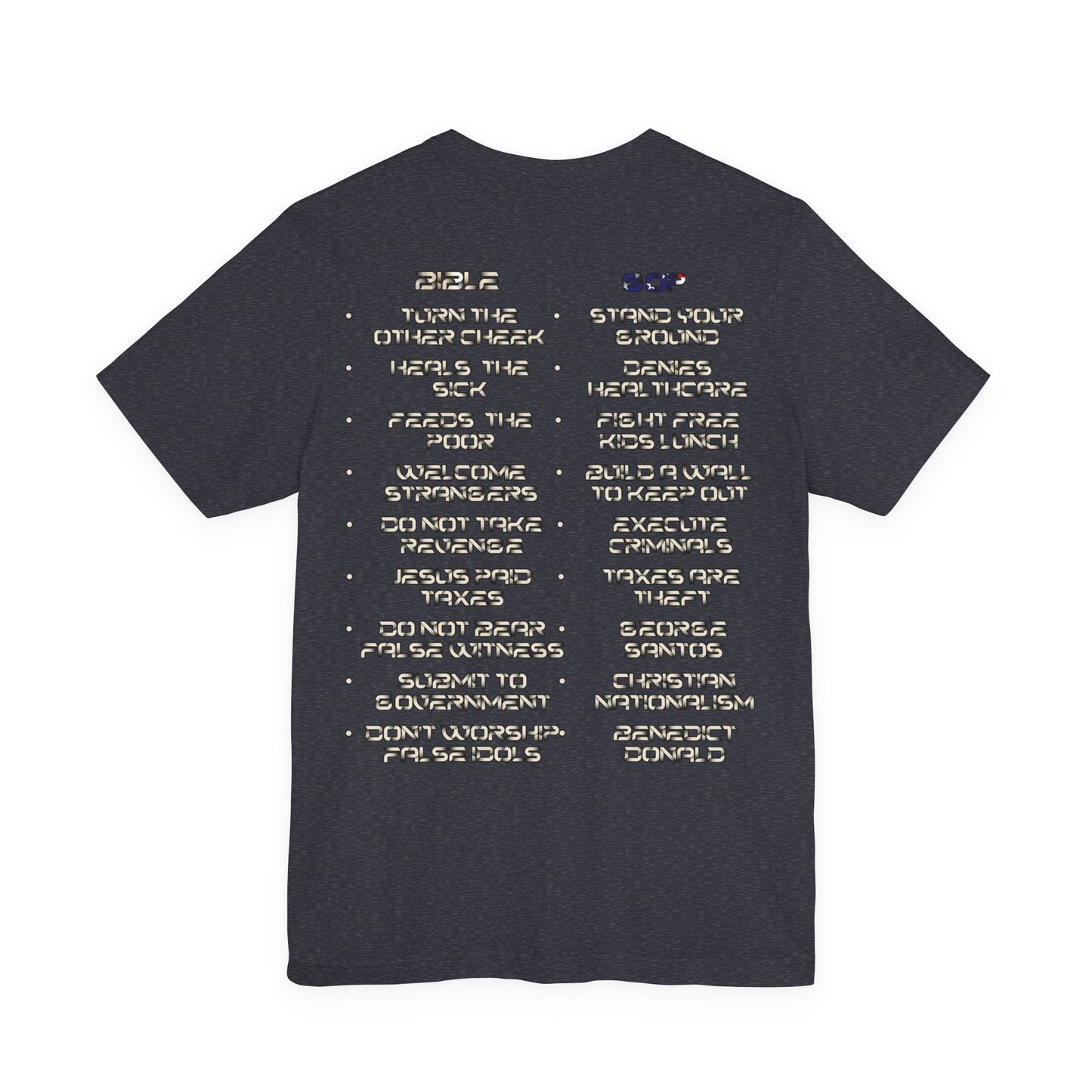 American Jesus VS Biblical Jesus, Let The Battle Begin... Anti Republican, Satire, Parody, Funny Gift, Science Shirt, Agnostic Shirt