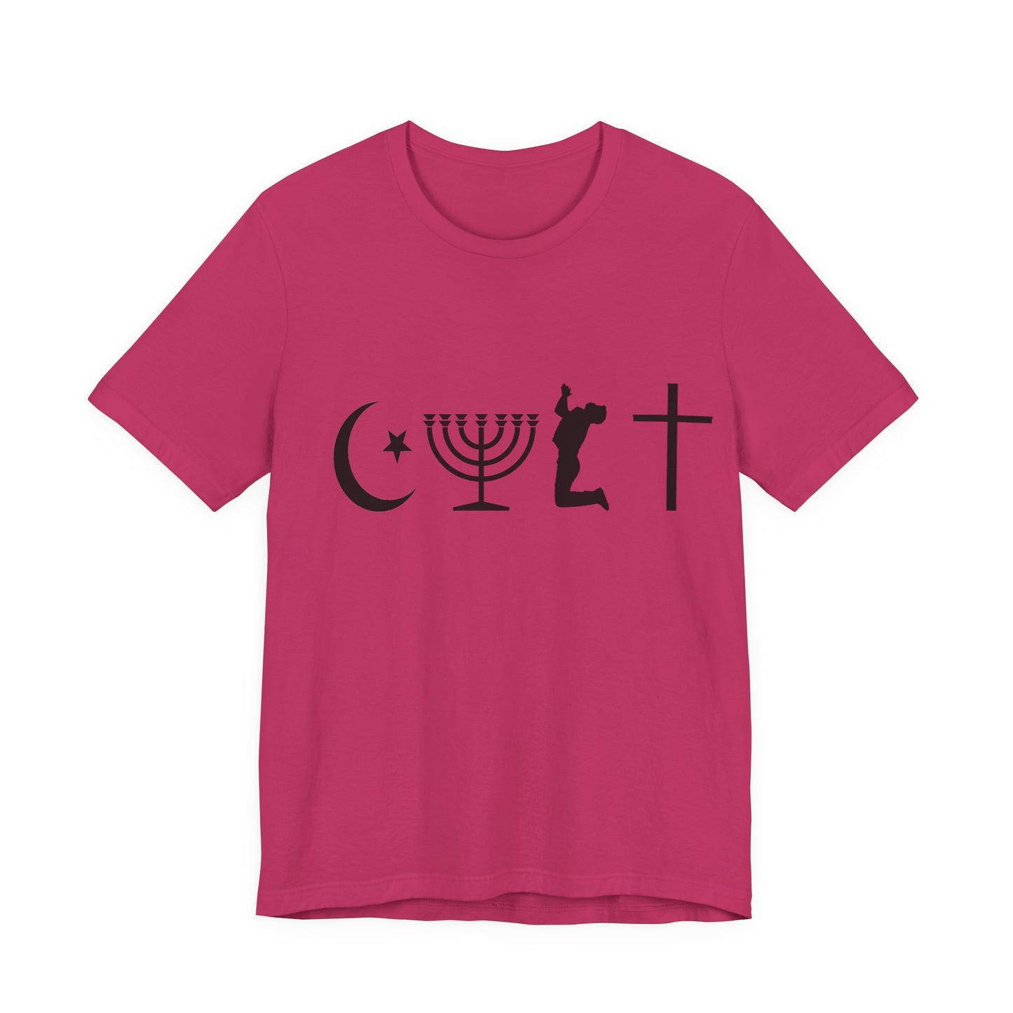 Cult Typography Shirt... Atheist Shirt, Anti Religion, Satire, Parody, Funny Gift, Science Shirt, Agnostic Shirt