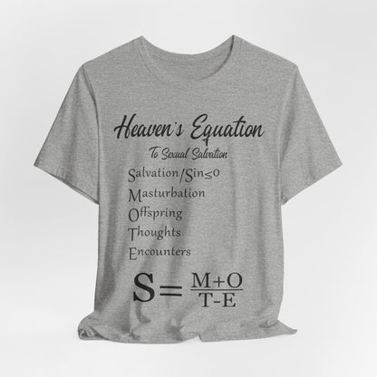 Heaven's Equation: Divine Math, Atheist Shirt, Anti Religion, Satire, Parody, Funny Gift, Science Shirt
