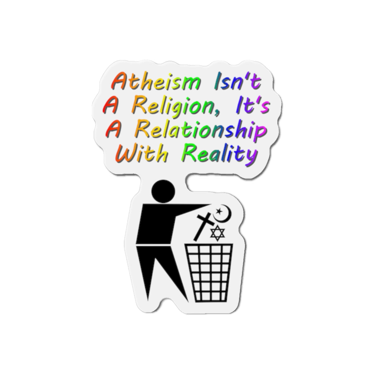 It's Not A Religion, It's A Relationship Magnet, Atheist Gift, Agnostic Gift, Science Gift, Anti Religion Gift, Parody Gift