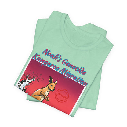 Bible Science: The Great Kangaroo Migration of Noah's Genocide, Atheist Shirt, Anti Religion, Satire, Parody