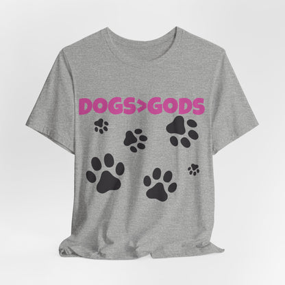 Dogs are Greater Than Gods, PK Atheist Shirt, Anti Religion, Satire, Parody