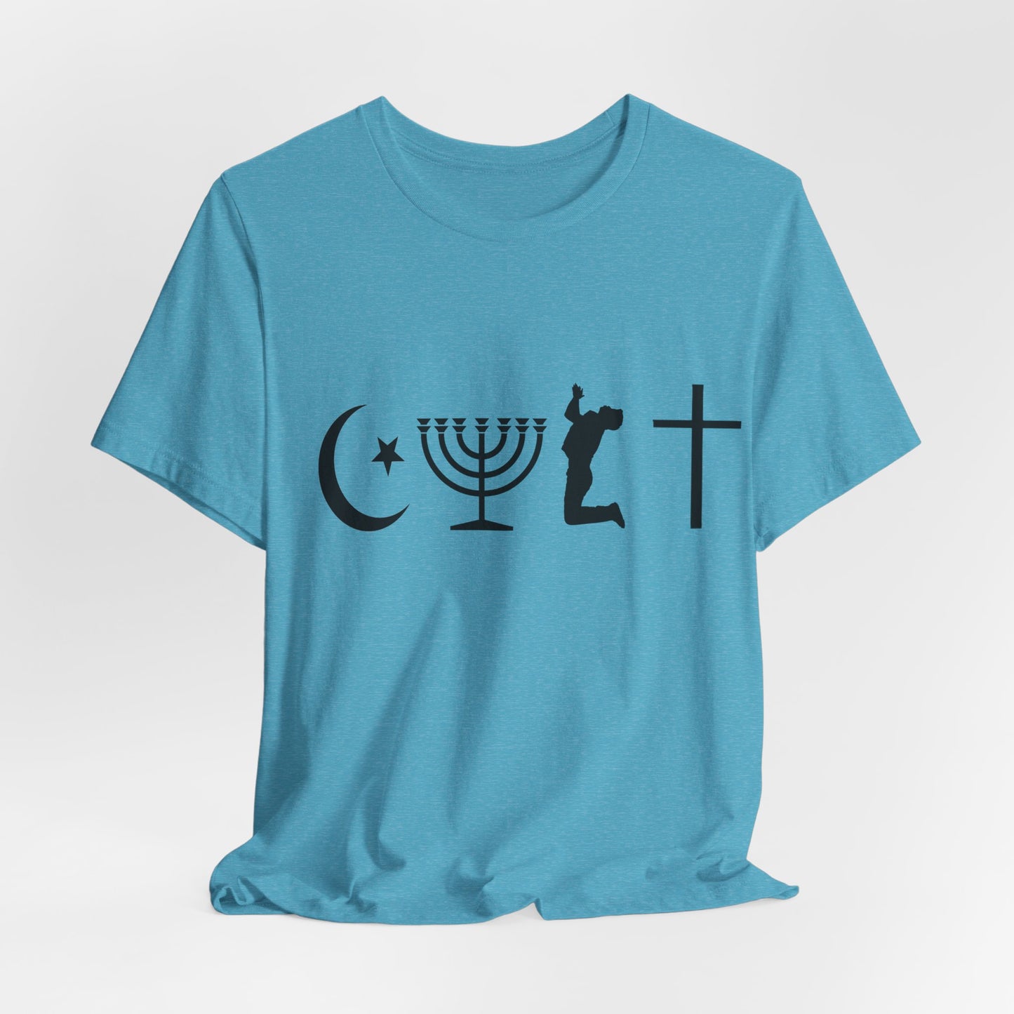 Cult Typography Shirt... Atheist Shirt, Anti Religion, Satire, Parody, Funny Gift, Science Shirt, Agnostic Shirt
