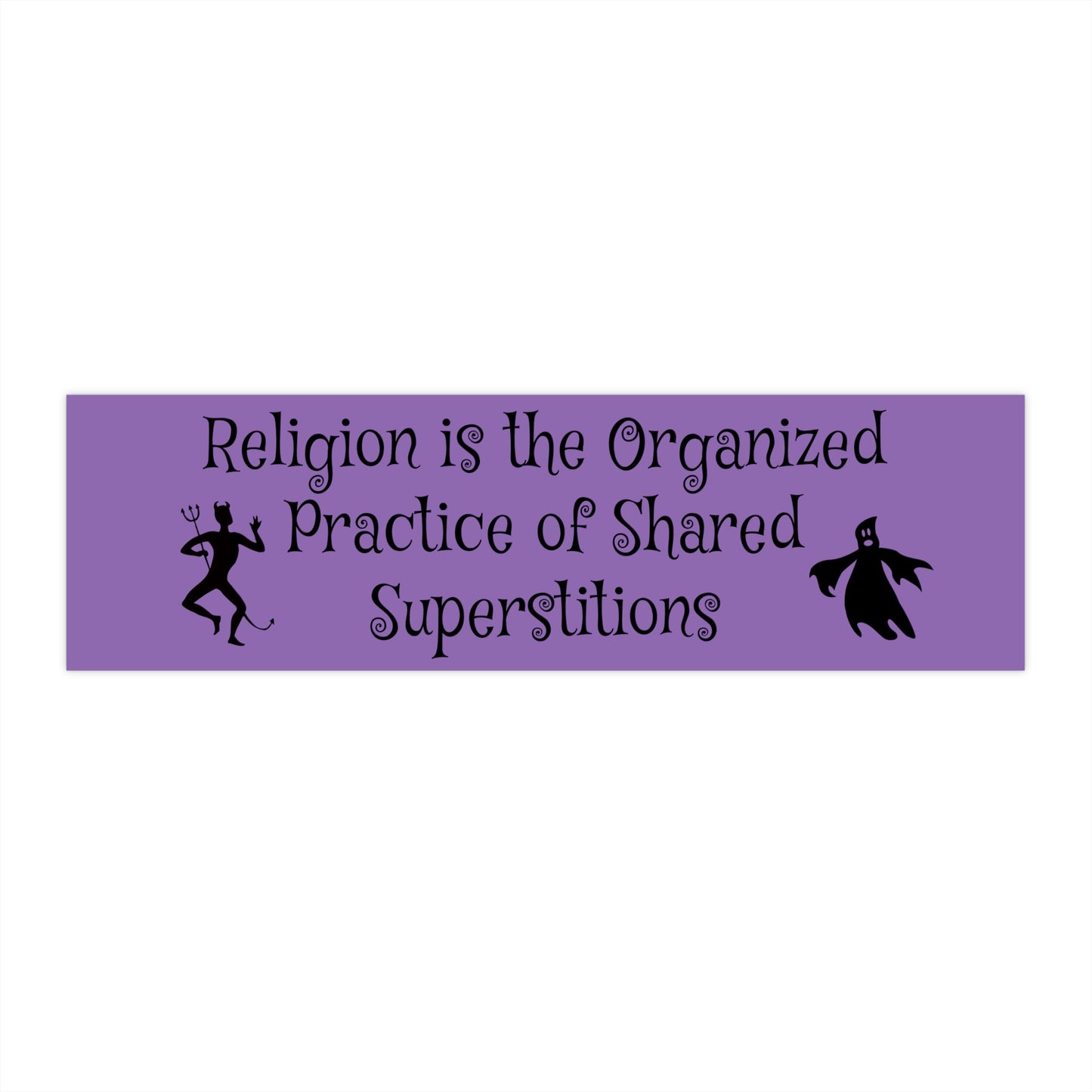 Religion is Superstition Bumper Sticker, Atheist Sticker, Agnostic Sticker, Science Sticker, Anti Religion Sticker